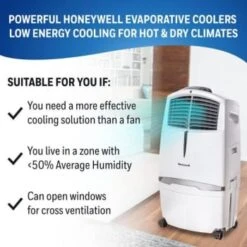 Honeywell Cl30xc 525 Cfm Indoor Evaporative Air Cooler W/ Remote Control (White) -Air Conditioners 115203 w DetailedProductView5 Lg
