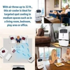 Honeywell Cl30xc 525 Cfm Indoor Evaporative Air Cooler W/ Remote Control (White) -Air Conditioners 115203 w DetailedProductView7 Lg