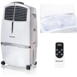 Honeywell Cl30xc 525 Cfm Indoor Evaporative Air Cooler W/ Remote Control (White) -Air Conditioners 115203 w MainProductImage Lg