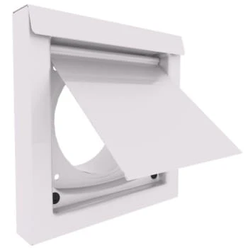 In-O-Vate 4" Flush-Mount Wall Vent, Metal - White 3 In-O-Vate 4" Flush-Mount Wall Vent, Metal - White