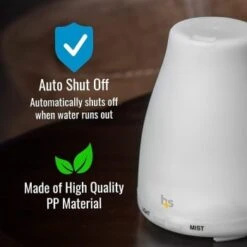 Healthsmart Essential Oil Diffuser & Cool Mist Humidifier For Small Rooms, White -Air Conditioners 208758 w DetailedProductView3 Lg