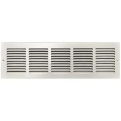 Truaire 24 In. X 6 In. White Stamped Return Air Grille