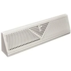 Truaire 18 In. White Sunburst Face Baseboard Supply Diffuser