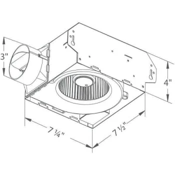 Delta Breez Slim 50 Cfm Exhaust Fan 5 Delta Breez Slim 50 Cfm Exhaust Fan - Image 3