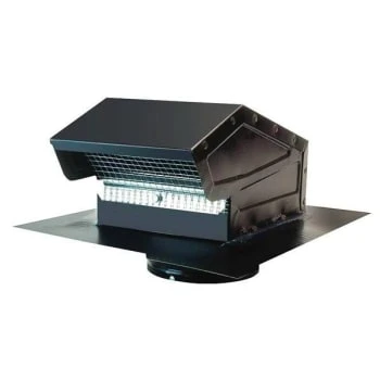 Master Flow 4" Goose Neck Vent Roof Cap In Black 3 Master Flow 4" Goose Neck Vent Roof Cap In Black
