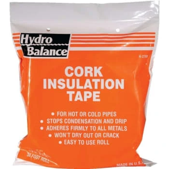 Hydro-Balance Cork Insulation Tape, 1/8" X 2" X 30', Adheres Firmly To All Met 4 Hydro-Balance Cork Insulation Tape, 1/8" X 2" X 30', Adheres Firmly To All Met - Image 2