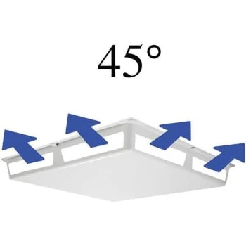 Elima-Draft Commercial 45 Air Deflctor Cover For 24 X 24 Diffuser 4 Elima-Draft Commercial 45 Air Deflctor Cover For 24 X 24 Diffuser - Image 2