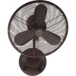 Craftmade™ 14" Bellows I Oscillating Wall Fan Stainless Aged Bronze
